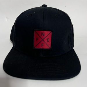 NEFF Black & Red TILTED PATCH SNAPBACK HAT